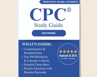 CPC® 2026 Exam Study Guide: Mock Exams & Cheat Sheets (Digital Download)