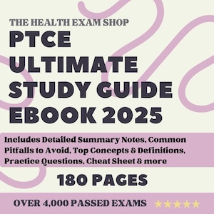PTCE Exam eBook Kompletter Lernführer | Enthält detaillierte Notizen, Spickzettel, Übungsfragen und mehr