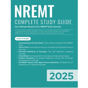 eBook-gids NREMT EMT-examen: oefenvragen, spiekbriefje en meer (pdf-download)