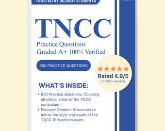 TNCC 10th Edition | 850 Questions, Answers, Rationale