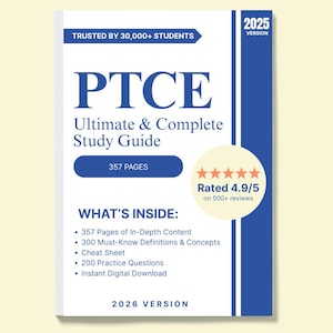 PTCE 2026 Exam Complete Study Guide: 357 Pages of Essential Content & 200 Practice Questions