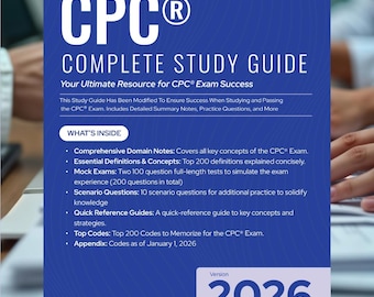 CPC® 2026 Exam Study Guide: Mock Exams & Cheat Sheets (eBook)