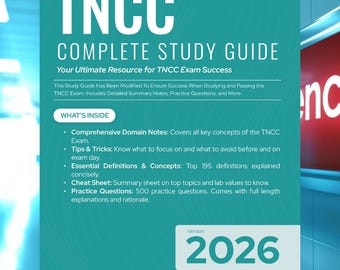 TNCC Exam 2026 Study Guide eBook | Practice Questions, Cheat Sheet (PDF Download)