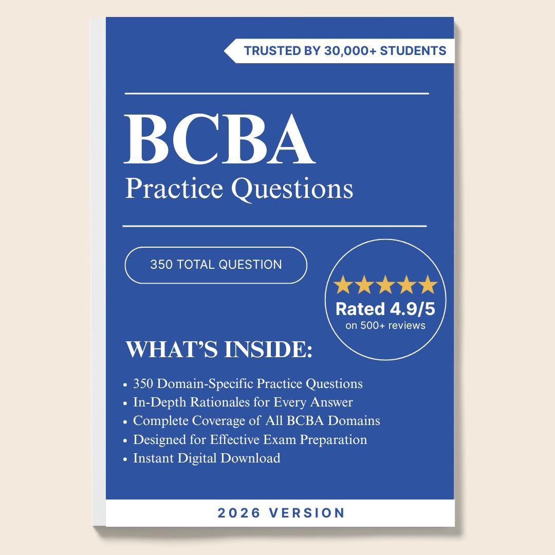 350 BCBA Exam Practice Questions | Includes Detailed Explanations - Etsy