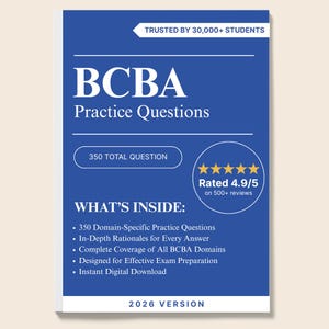 350 domande di pratica per l'esame BCBA / Include spiegazioni dettagliate