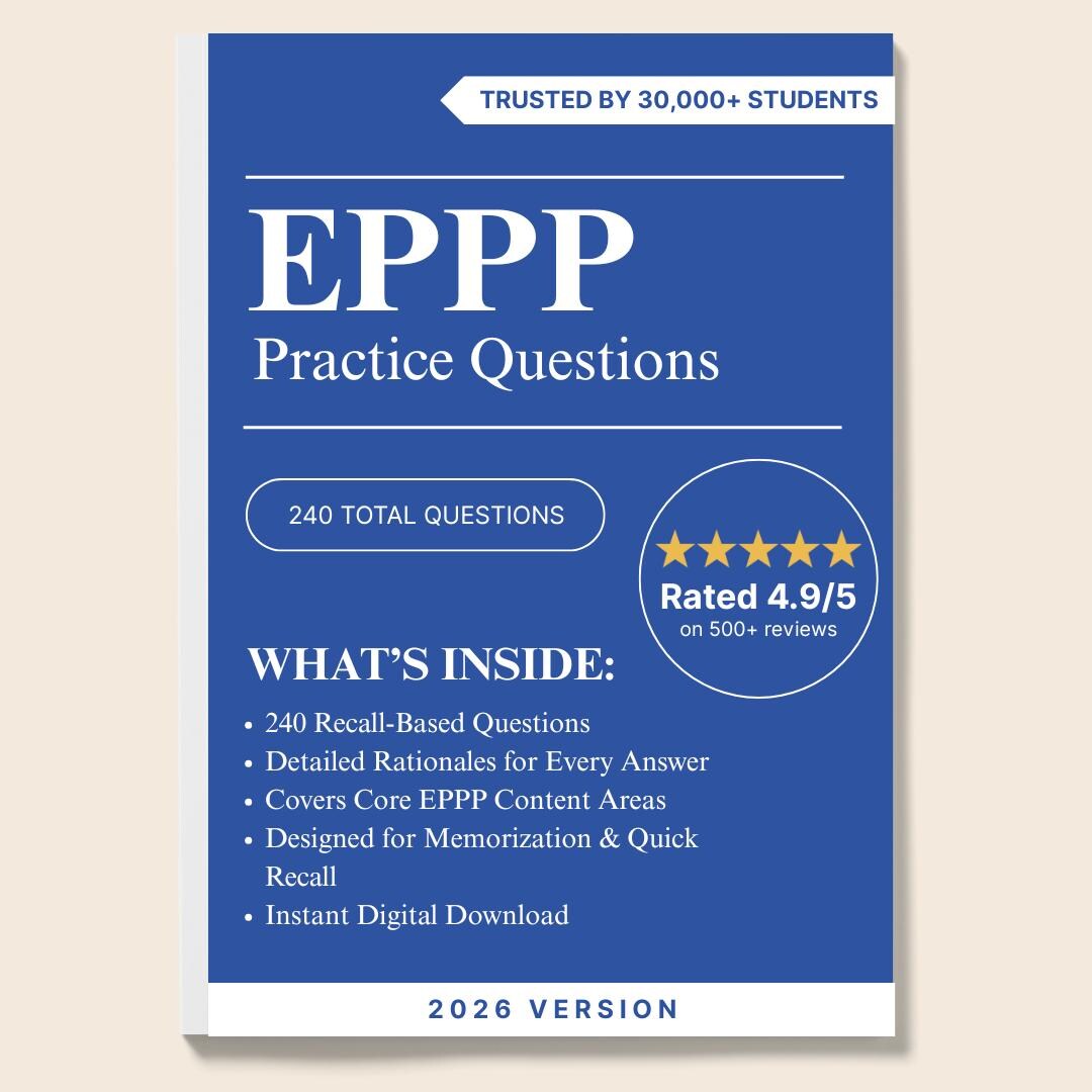 EPPP Exam Practice Questions: 240 Recall-based Questions With Detailed ...