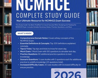 NCMHCE 2026 Study Guide eBook | Mock Exams & Case Studies