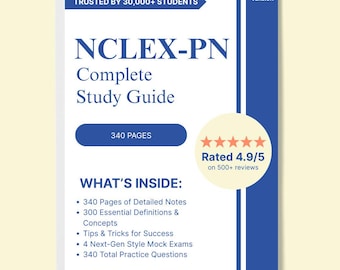 Guía de estudio para el examen NCLEX-PN 2026: Preguntas de práctica y notas detalladas / Actualizada para NGN en abril de 2026