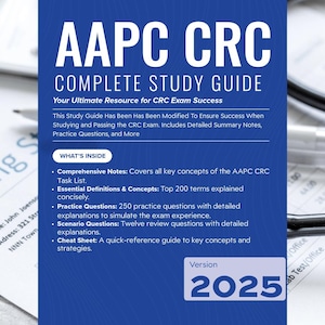 AAPC CRC eBook Vollständiger Prüfungsleitfaden mit Notizen, Mock Exams, Definitionen & Spickzettel