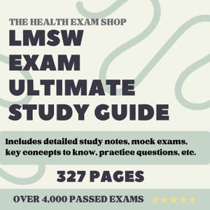LMSW Exam 2025 Ultimate Study Guide with Detailed Notes, Mock Exam, Scenario Questions, & More