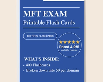AMTRB MFT Flashcards: 400 Printable Digital Flashcards for Exam Success