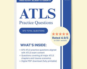 ATLS 2026 Practice | 870 Practice Questions with Detailed Explanations