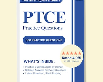 PTCE 2026 | 360 Practice Questions with Detailed Explanations (Digital Download)