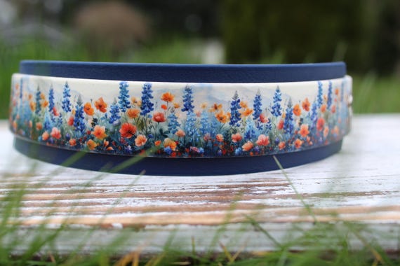 Custom UV Print BioThane Dog Collar - Waterproof, Double-Layered, 1.5" Wide