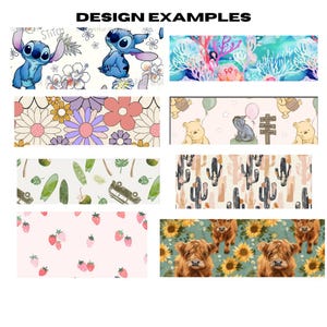K&ouml;nnte beinhalten: Eine Sammlung farbenfroher Muster mit verschiedenen Designs, darunter Comicfiguren, Blumen, Kakteen, Erdbeeren und Nutztiere. Diese Muster eignen sich perfekt f&uuml;r die Erstellung einzigartiger und personalisierter Artikel.
