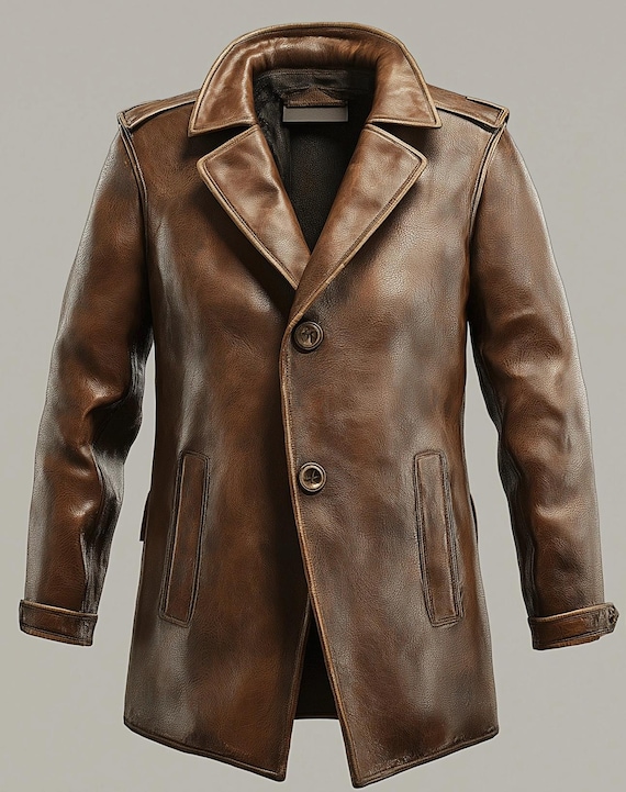 MEN'S LEATHER COAT