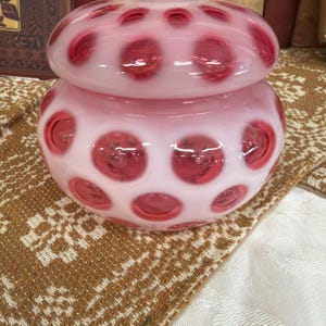 フェントン　Fenton ドットパターン　キャンディジャー Fenton Coin Dot - Etsy