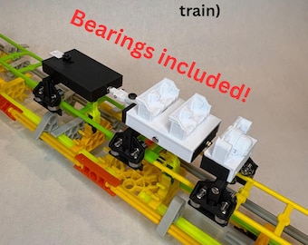 NeoTrack2 micro knex roller coaster trains (2 cars long) **BEARINGS INCLUDED + FREE Top design for**