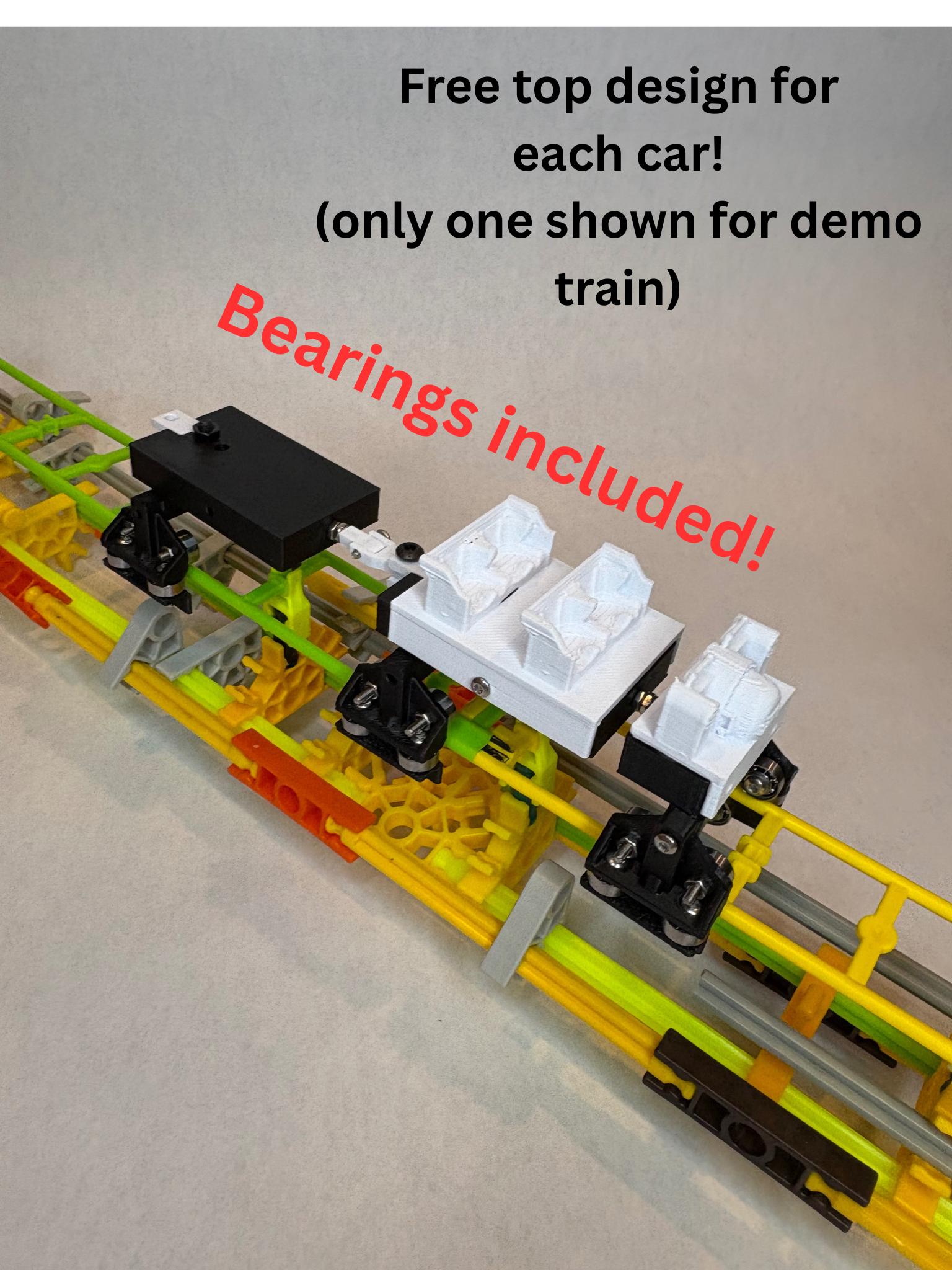 Neotrack2 Micro Knex Roller Coaster Trains (2 Cars Long