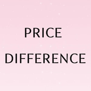 May include: Text on a pink background with white sparkles. The text reads "PRICE DIFFERENCE".