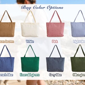 Puede incluir: Se muestran ocho bolsas de mano en varios colores, incluyendo marr&oacute;n c&aacute;lido, blanco, rosa, azul claro, azul franc&eacute;s, verde esmeralda, azul gris y verde oliva. El texto "Bag Color Options" est&aacute; en la parte superior de la imagen.