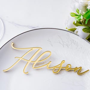 Segnaposto matrimonio personalizzato, Segnaposto in legno personalizzati, Segnaposto con specchio dorato, Etichette con nomi tagliati al laser personalizzati, Decorazioni da tavolo per matrimonio