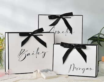 Personliga presentpåsar, presentpåsar med band och rep, presentpåsar med brudtärnemotiv, presentpåsar med brudtärnemotiv, elegant presentpåse, presentpåsar med julmotiv,