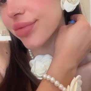 Floral choker set with earrings and bracelet