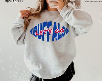 Buffalo Football Vintage Retro Sweatshirt, Lets Go Buffalo Sweatshirt, Retro Buffalo Football Game Day, Playoffs Fan Gift Buffalo Mafia
