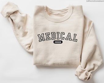 Medical Coder Crewneck Sweatshirt-Medical Coder Unisex Sweatshirt-cadeau voor gezondheidswerkers-Medical Coder Gift-Medical Coder Sweater