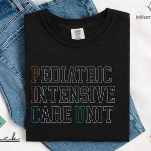 Comfort Color  PICU Nurse TShirt-Pediatric Intensive care unit Shirt-Custom Picu Nurse Gift-Peds Nurse Gift-Picu Crew Shirt