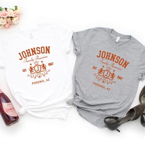 Camisa de árbol genealógico personalizada, regalos personalizados, camisas de reunión familiar, regalos de reunión personalizados, regalos de fiesta de cumpleaños, camisas a juego para primos