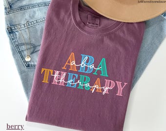 ABA Therapie Tshirt-Geschenk für Therapeuten-Autismus Bewusstsein-Mental Gesundheit Support-ABA Therapie Shirt ABA Therapeut Geschenk-Verhaltensanalytiker