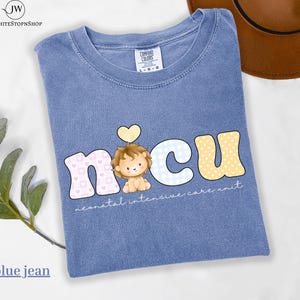 Comfort Color NICU Nurse Tshirt- Neonatal ICU Nurse Tshirt-Neonatal Intensive Care Unit Nurse Gift-Cute Elephant nicu shirt-Nicu Nurse Shirt