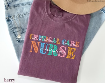Chemise d'infirmière en soins intensifs, chemise d'infirmière en soins intensifs, cadeau pour l'obtention du diplôme d'infirmière en soins intensifs, T-shirt infirmière en soins intensifs, t-shirt du service de soins intensifs