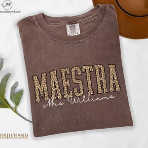 Comfort Colors® Geometric Maestra Spanish Teacher Shirts-Maestra Shirt-Maestra Shirt-Bilingual Teacher Gift-Teacher Name Tee-Teacher Shirt