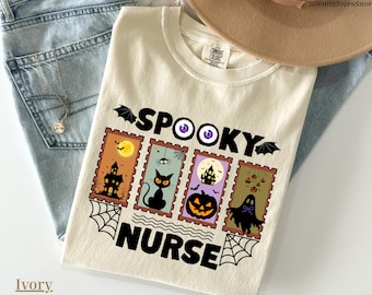Spooky Nurse TShirt-Halloween Nurse Shirt-Nurse Gift for Nurses-Cute Halloween Shirt-Spooky Nurse Shirt-Appreciation Gift for her