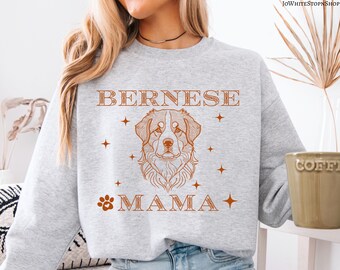 Bernese Mom Sweatshirt-Bernese Mountain Dog Crewneck Sweatshirt-Bernese Mountain Dog Shirt-Bernese Mom Gifts-Bernese Dog Shirt Gift Idea