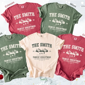 Comfort Colors Personalized Family Christmas Group Tshirt-Custom Family Christmas Group Shirt-Matching  Family Shirt-Family Christmas Tshirt