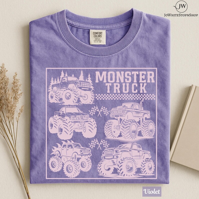 Monster Truck Party Shirt, Monster Truck Jam Shirt Family Matching, Racing Flags, Momster Dadster Shirt, Monster Trucks Shirt image 15