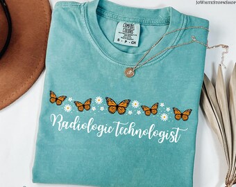 Camiseta de tecnólogo radiológico com tema monarca: Camiseta de tecnólogo em radiologia - Camiseta de tecnólogo em radiologia - Presente de tecnólogo em raios-X - Camiseta de tecnólogo em raios-X - Presente de camiseta de radiologista -