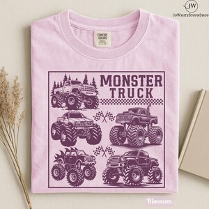 Monster Truck Party Shirt, Monster Truck Jam Shirt Family Matching, Racing Flags, Momster Dadster Shirt, Monster Trucks Shirt image 16
