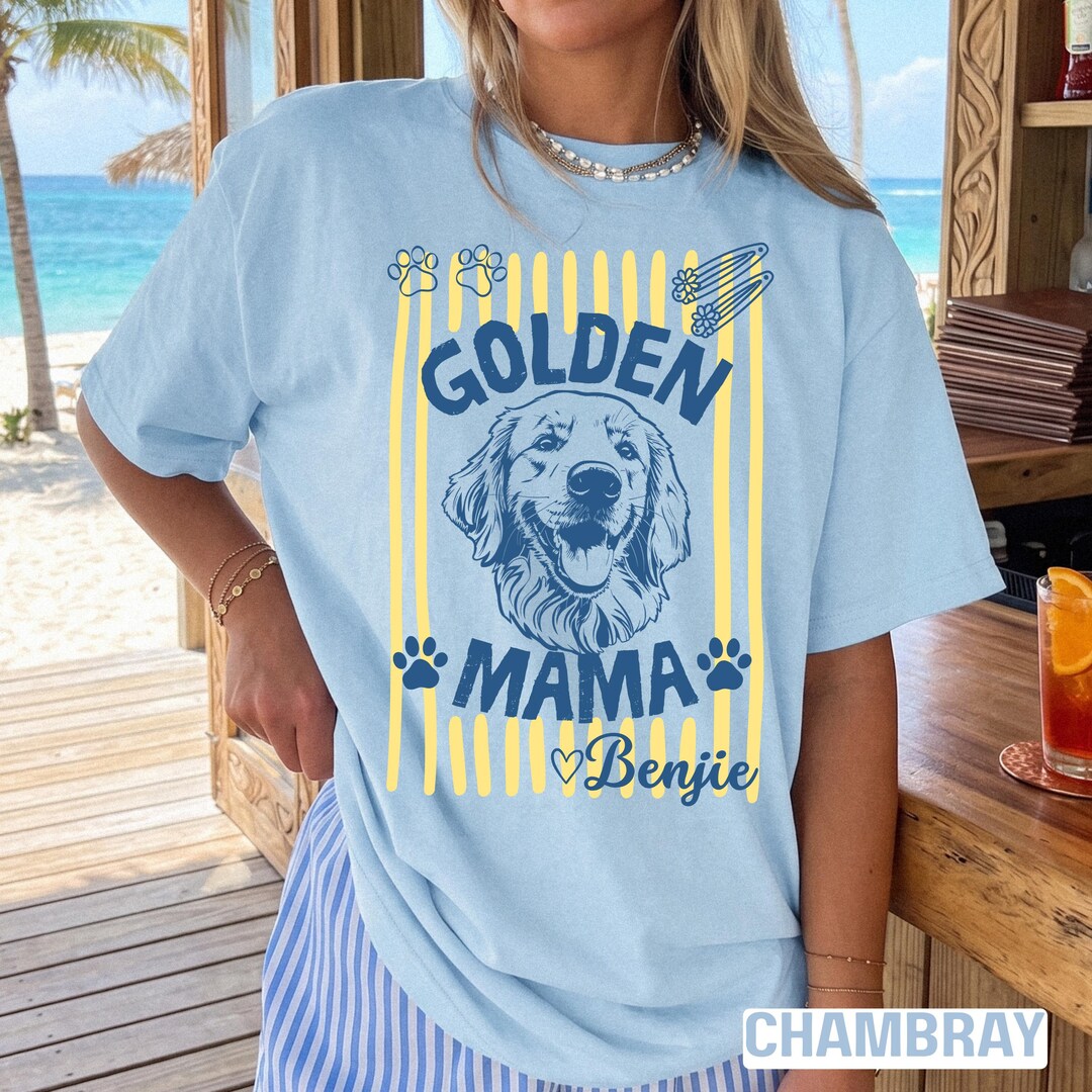 Golden Mama Summer Shirt | Golden Retriever Dog Mom Shirt, Personalized ...