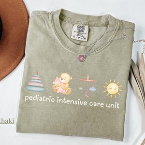 Comfort Color PICU Nurse Nursery TShirt-Pediatric Intensive care unit Shirt-Floral picu Nurse Gift-Picu Nurse Shirt-Mother Baby Unit