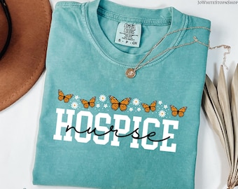 Sjuksköterska med monarktema: Hospice sjuksköterska-t-shirt - Hospice sjuksköterska-present - Sjuksköterskeveckans presenter - Sjuksköterskeuppskattningspresent - Hospice sjuksköterska-t-shirt