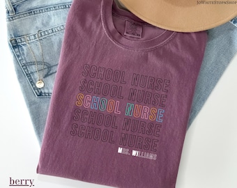School Nurse Tshirt, Trendy School Nurse Shirt, Healthcare Appreciation, School Nurse Tshirts, Back to School, Nurse Tee, Nurse Week Gift,