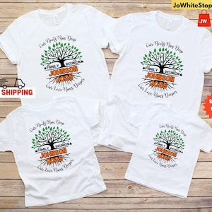 Camiseta de árbol genealógico personalizada Camisetas de reunión familiar Regalos personalizados Regalos de reunión personalizados Diseños de camisetas de reunión familiar Camiseta familiar
