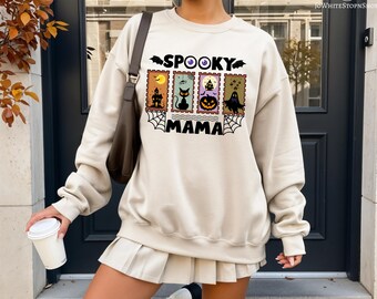 Spooky Mama Sweatshirt-Halloween Mama Sweatshirt-Halloween Gift for Mom-Spooky Mama Sweatshirt-Spooky Mama Gift-Spooky Mom Sweatshirt