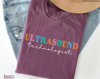 Comfort Colors 超音波技師シャツ - 超音波技師シャツ - 卒業放射線科 - 超音波検査学生 - 超音波検査技師シャツ - 感謝