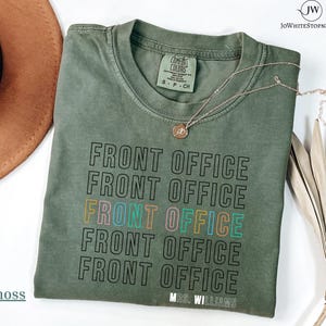Comfort Color Front Office Shirt-Office Staff-Secretary Shirt-Animal Print-Administrative Assistant-School Secretary-Front Office Squad